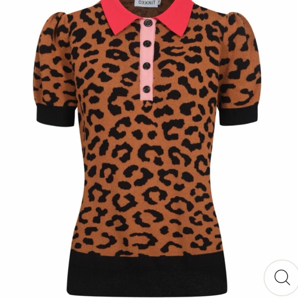 NWT Vintage Style Leopard Print top